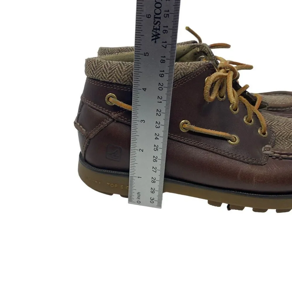 Men’s Sperry leather Chukka boot Tweed Brown Sz 8 Rare‎